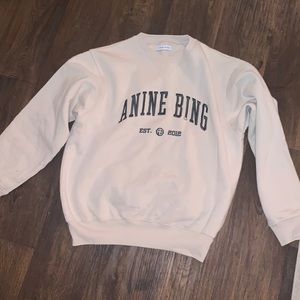 Anine Bing Cream Sweatshirt